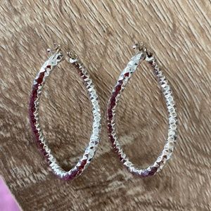 Sterling silver hoops